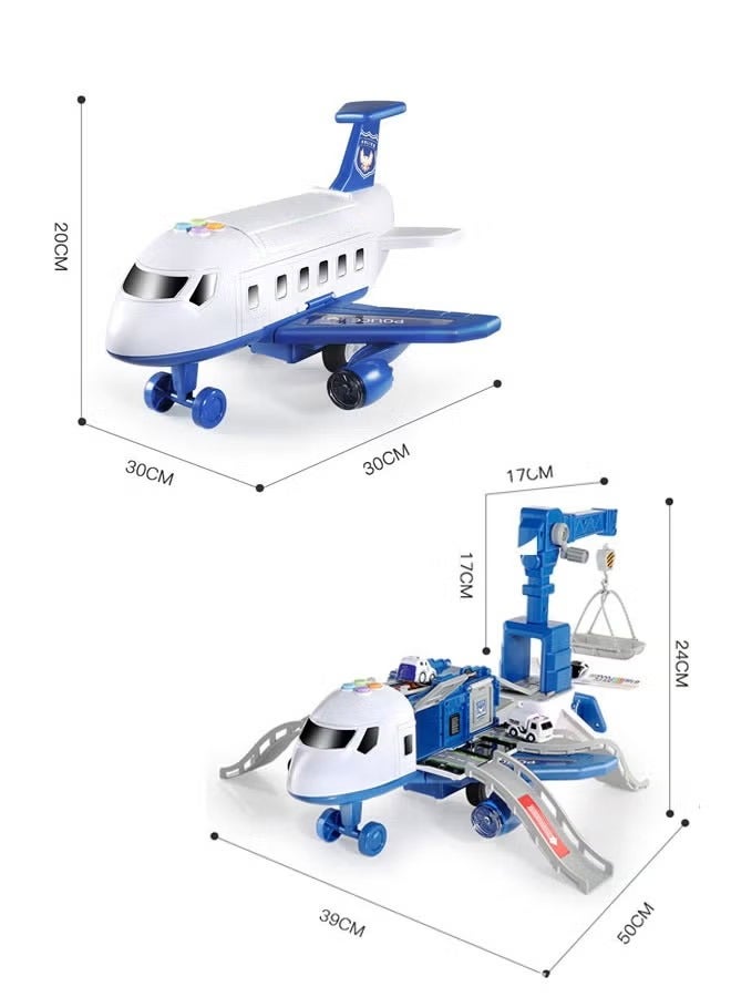 إيزي سو مجموعة مركبات نقل وطائرات بناء كهدية للأطفال، مع 3 شاحنات بناء مصبوبة، و11 علامة طريق - مناسبة للأولاد والبنات من سن 3 و4 و5 و6 سنوات - Image 2