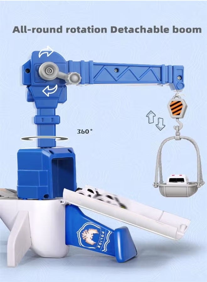 إيزي سو مجموعة مركبات نقل وطائرات بناء كهدية للأطفال، مع 3 شاحنات بناء مصبوبة، و11 علامة طريق - مناسبة للأولاد والبنات من سن 3 و4 و5 و6 سنوات - Image 3