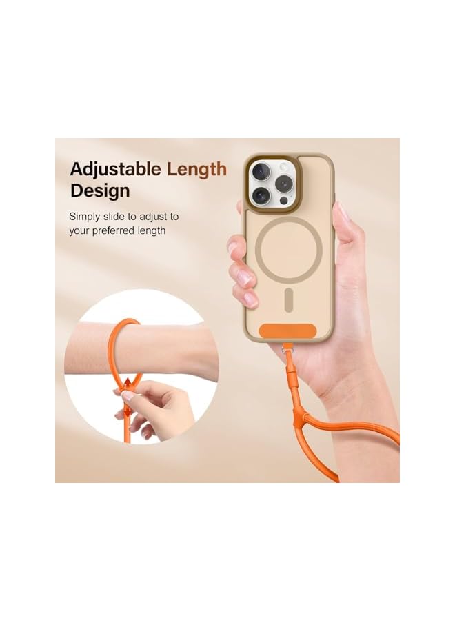 Green Tiger Hand Wrist Strap Lanyard, Adjustable Phone Wrist Strap, Universal Cell Phone Multifuctional Patch Lanyards Compatible with Most Smartphones for Women and Men (Orange Color) - Image 3