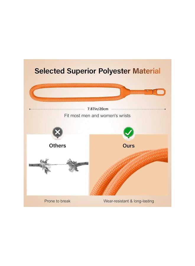 Green Tiger Hand Wrist Strap Lanyard, Adjustable Phone Wrist Strap, Universal Cell Phone Multifuctional Patch Lanyards Compatible with Most Smartphones for Women and Men (Orange Color) - Image 5