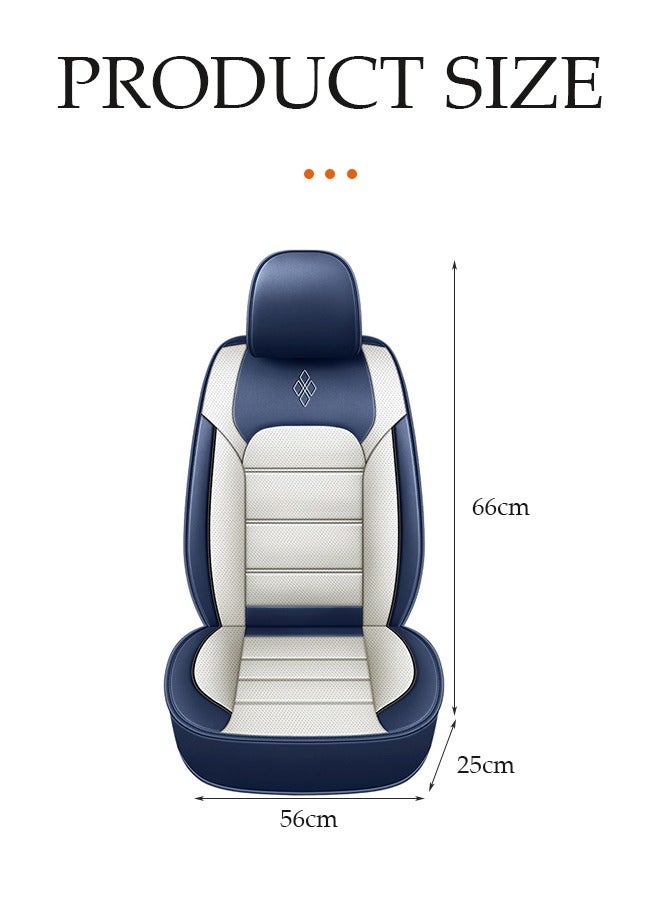 DUNISO Car Seat Cover, Universal Fully Wrapped Seat Cushion, Artificial Leather Car Backrest Seat Cover, Equipped With Headrest, Wear Resistant And Anti Slip, Suitable For All Seasons, Suitable For Most Car Seats  - Image 2
