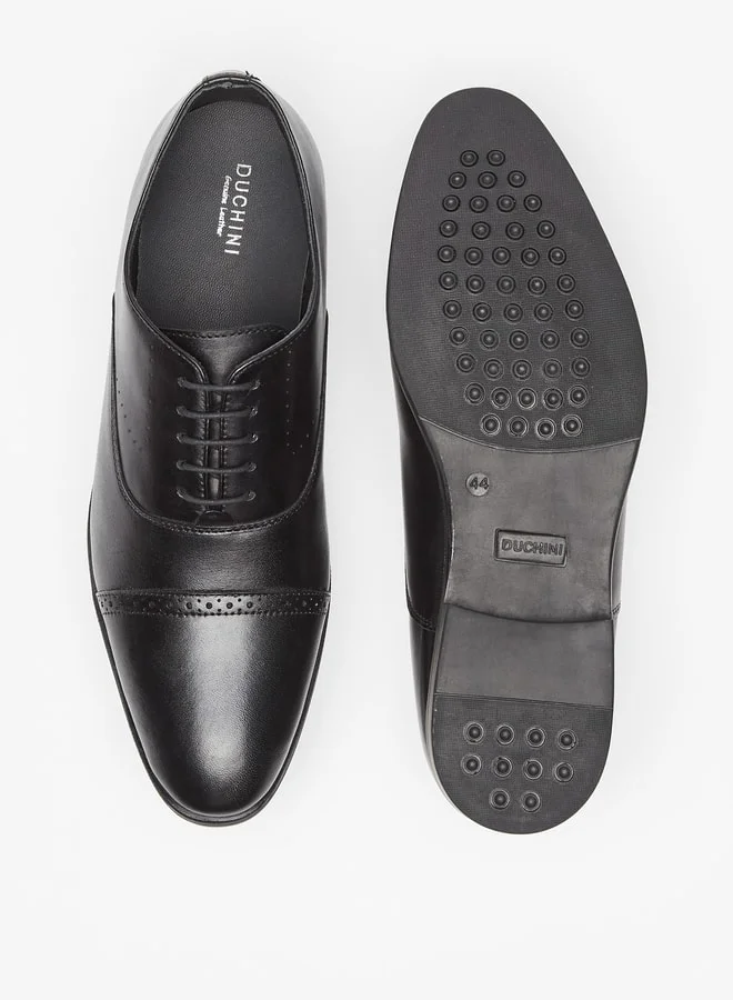 دوتشيني Duchini Men's Solid Derby Lace-Up Shoes