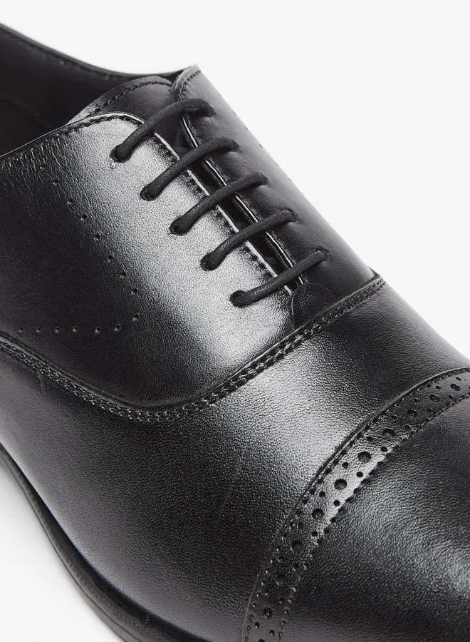 دوتشيني Duchini Men's Solid Derby Lace-Up Shoes