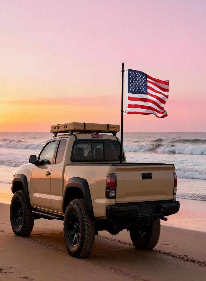 HOOSUN American Flag 12.5" x 18" Boat Flag Embroidered Stars USA Flag Boat Marine Bike Car Flag Banner with 2 Brass Grommet,USA Flag for Indoor and Outdoor - Image 3