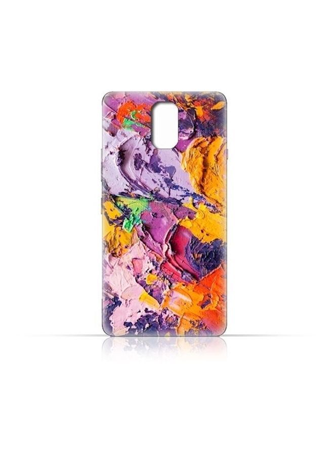 NIBEMINENT Lenovo Vibe P1M TPU Silicone Case with Brushstrokes Of Oil Painting Design Multi Color - Image 1