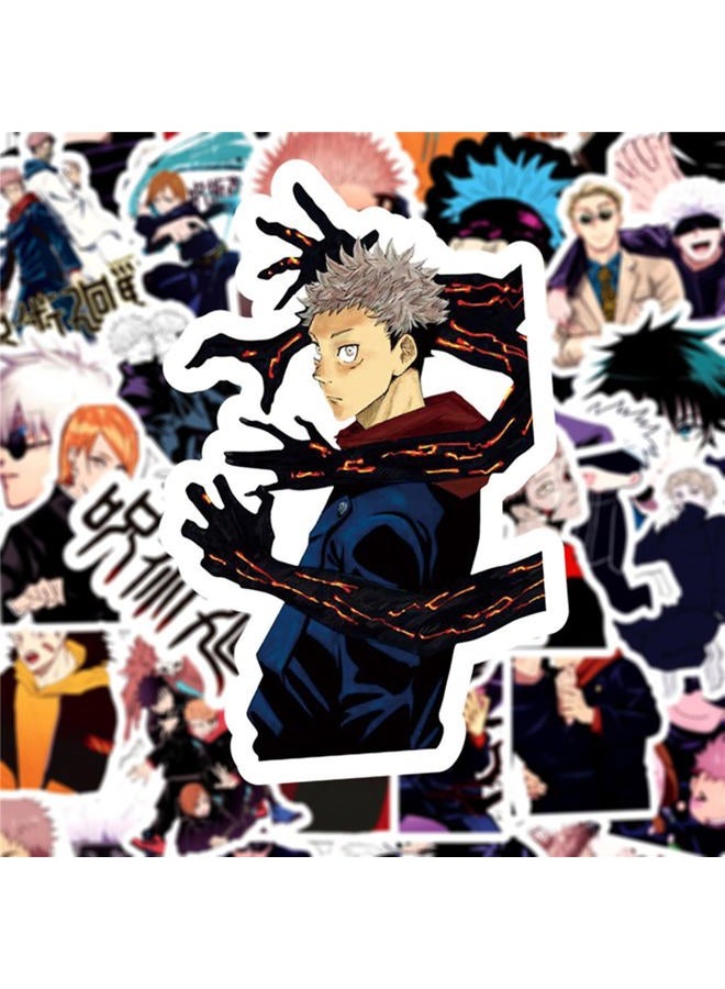 SHOWSUP Cool Classic Jujutsu Anime Kaisen Stickers for Kids, Children's Stickers for Water Bottles,Laptop,Birthday Party Supplies Party Decorations Party Favors, Teens,Girls (red) - Image 5