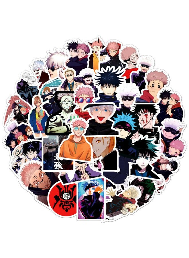 SHOWSUP Cool Classic Jujutsu Anime Kaisen Stickers for Kids, Children's Stickers for Water Bottles,Laptop,Birthday Party Supplies Party Decorations Party Favors, Teens,Girls (red) - Image 2