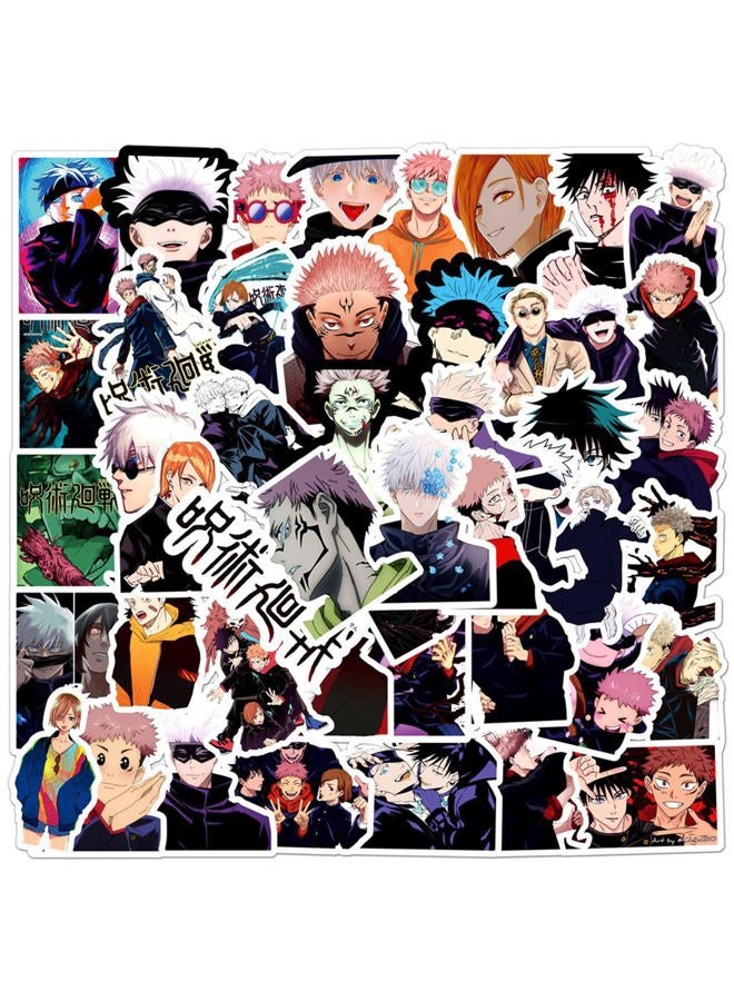 SHOWSUP Cool Classic Jujutsu Anime Kaisen Stickers for Kids, Children's Stickers for Water Bottles,Laptop,Birthday Party Supplies Party Decorations Party Favors, Teens,Girls (red) - Image 1