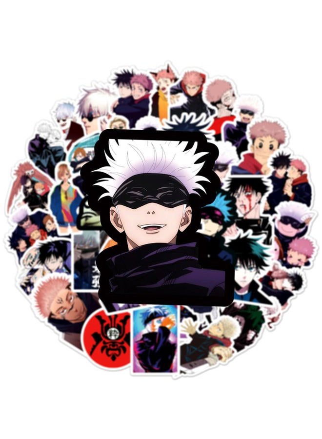 SHOWSUP Cool Classic Jujutsu Anime Kaisen Stickers for Kids, Children's Stickers for Water Bottles,Laptop,Birthday Party Supplies Party Decorations Party Favors, Teens,Girls (red) - Image 3