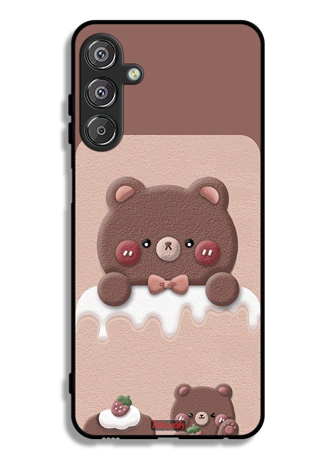 Tolwak Samsung Galaxy F15 5G Protective Case Cover Bear Strawberry - Image 1