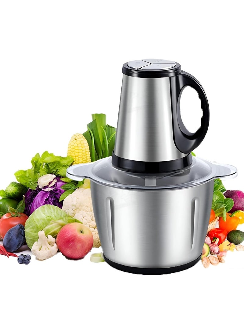 DubaiGallery 3.8L food processor meat and vegetable chopper grinders mini stainless steel electric 3.8L meat grinder for home kitchenl - Image 2