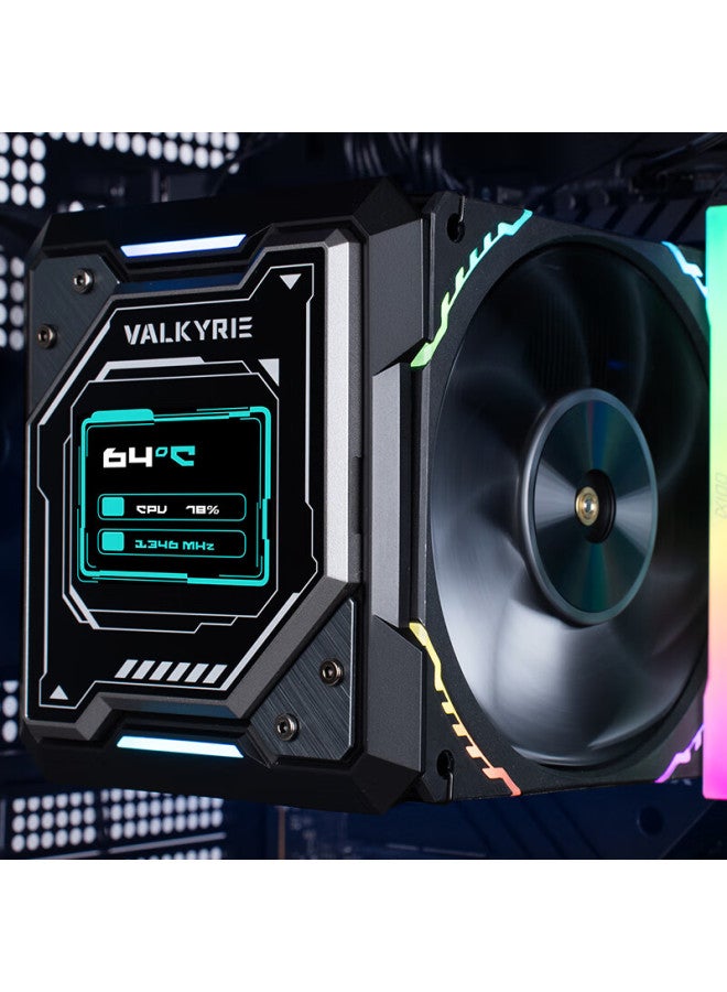 Valkyrie R125-l Loki Amd Optimized Edition Vk Cpu Air Cooler, Soldered 7 Heat Pipes, Pure Copper Base, 2.4-inch Ips Lcd Screen, Compatible With Am5 Lga1700 - Image 4