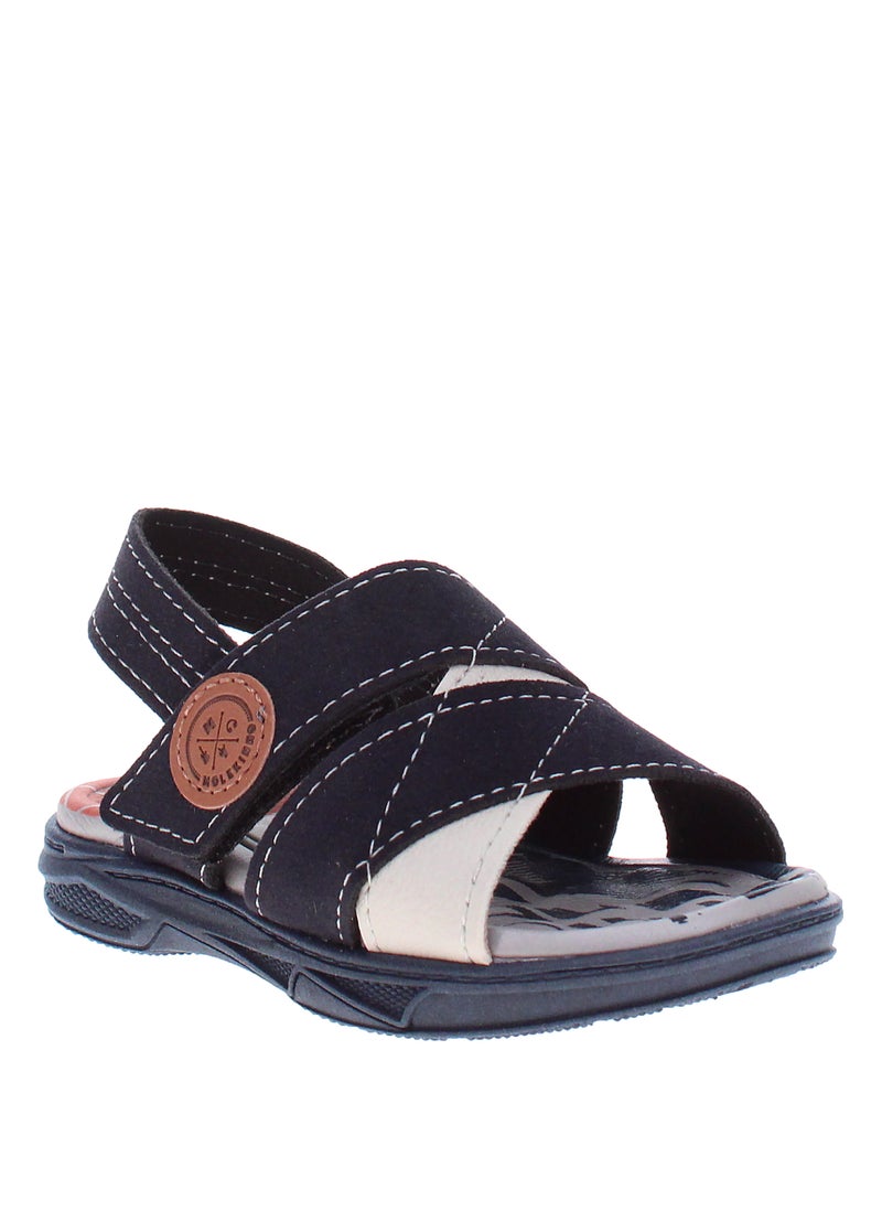 Molekinho Infant Boys Sandals With Back Strap Navy | Made In Brazil - Image 1