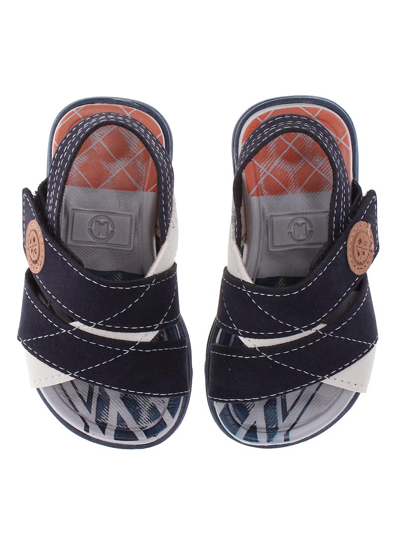 Molekinho Infant Boys Sandals With Back Strap Navy | Made In Brazil - Image 5