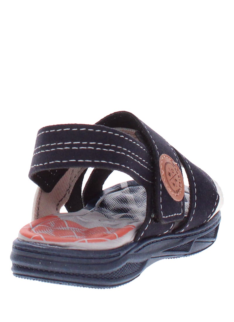 Molekinho Infant Boys Sandals With Back Strap Navy | Made In Brazil - Image 3