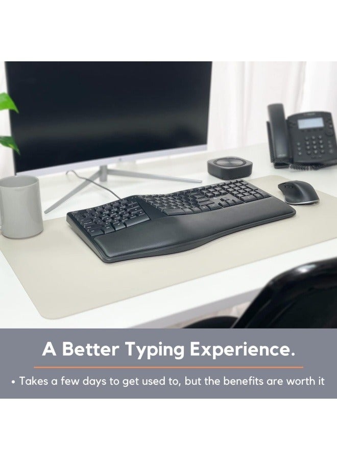 Ergonomic keyboard with buffer wrist rest USB wired keyboard laptop - Image 3