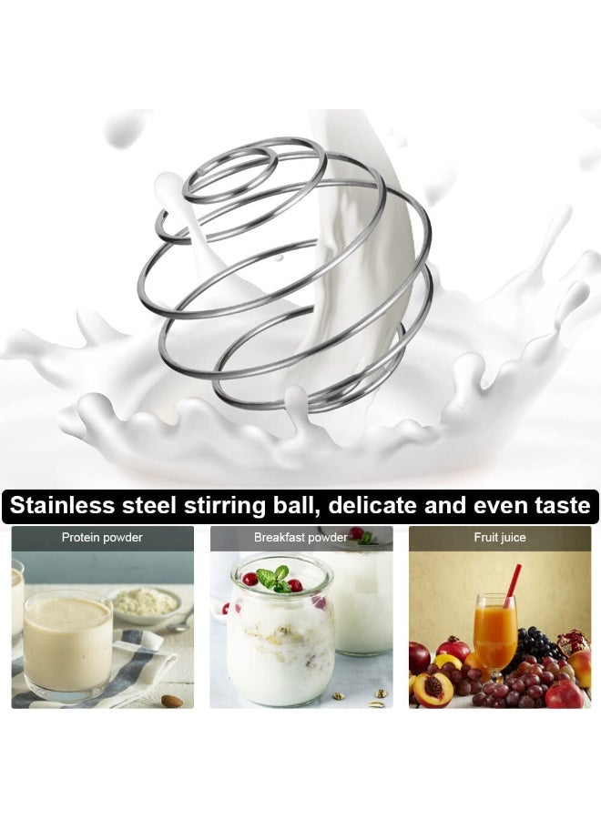KOWVOWZ Shaker Bottle with Wire Whisk, Protein Shaker Bottle for Protein Mixes, Stainless Steel Shaker Bottle, Metal Shaker Bottle,Large Shaker Bottle 25oz (739ml), BPA Free,Leak Proof Design (White) - Image 4