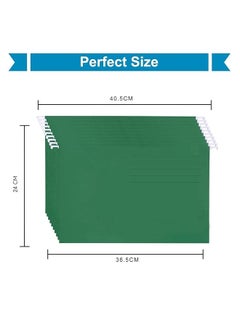 MARKQ Hanging File Folders 10 Pieces Dark Green  - Image 2