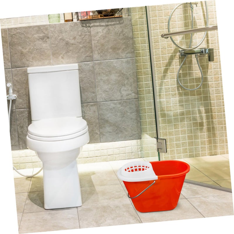 Large Mop Bucket Basket with Ergonomic Strainer Drainage Sieve for Easy Cleaning - Image 5