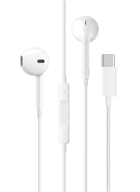Riversong In-Ear Earphones With Type-C Connector, Compatible With All Type-C Phones, Melody T+, EA130, 1.2M, White