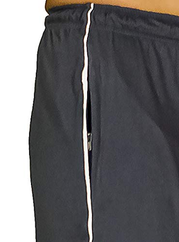 0-DEGREE Men's Regular Fit Shorts with Zip Pocket-Blue & Grey-Size XXL 36-38 - Image 5