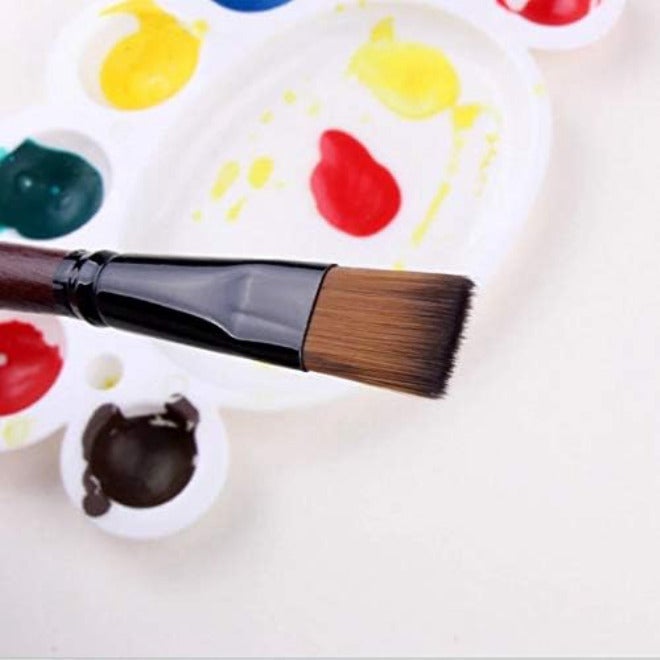 6 Pcs Art Supplies Painting Easy to Clean Wooden Handle Watercolor Paint Brush Pen Nylon Hair Learning Oil Acrylic - Image 3