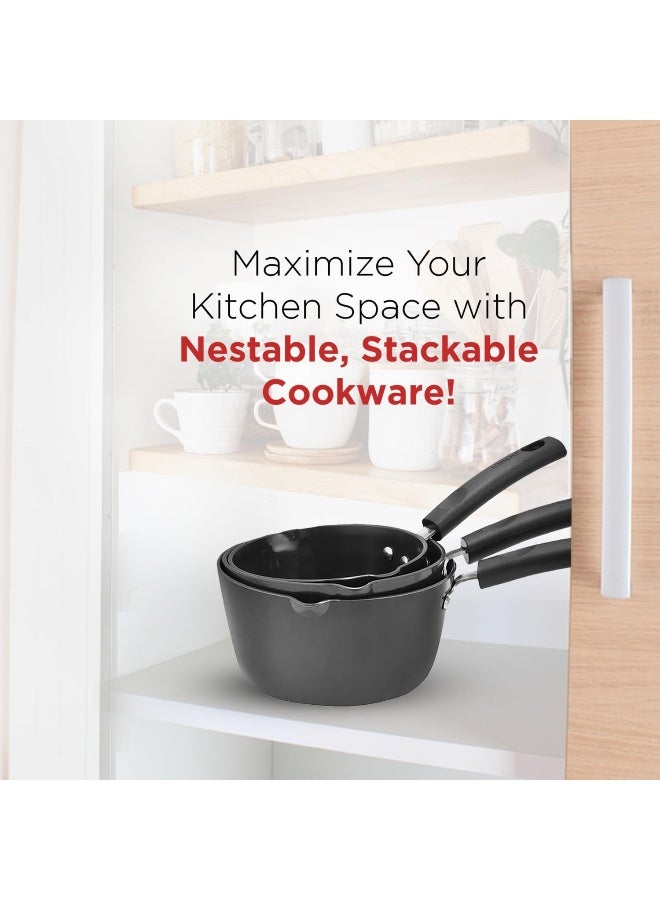 Vinod Hard Anodized American Sauce Pan without Lid - 14 cm, 1 Litre - Image 4