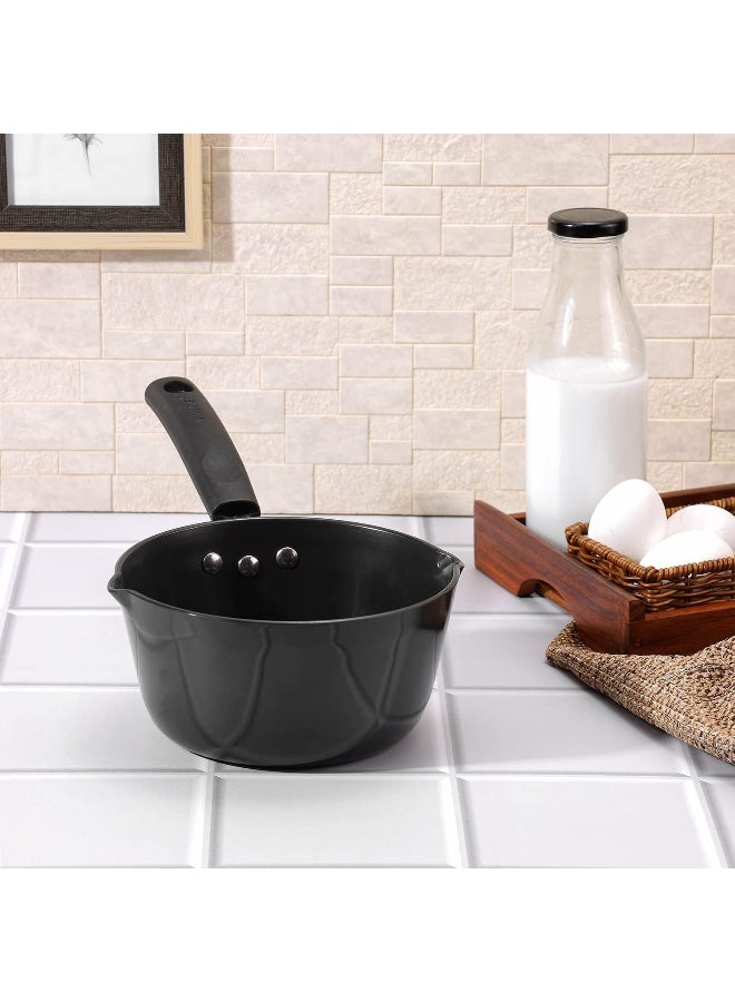 Vinod Hard Anodized American Sauce Pan without Lid - 14 cm, 1 Litre - Image 3
