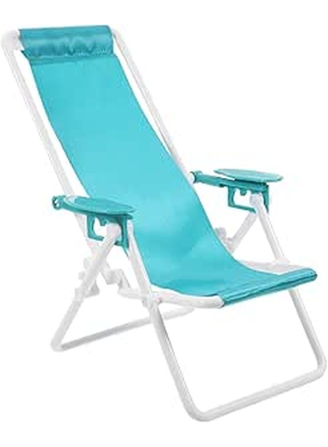 Miniature Folding Beach Chair Green DIY Dollhouse Furniture Accessory Model - Image 1
