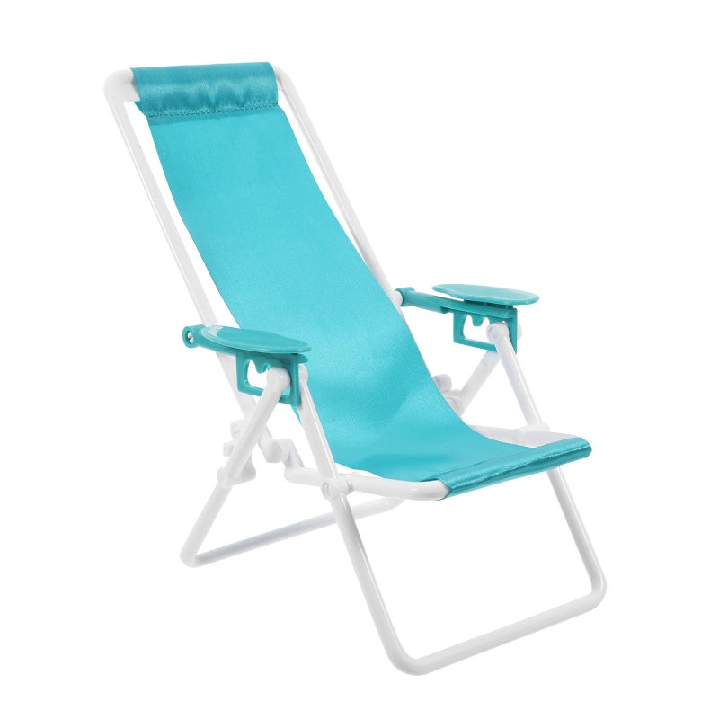 Miniature Folding Beach Chair Green DIY Dollhouse Furniture Accessory Model - Image 2