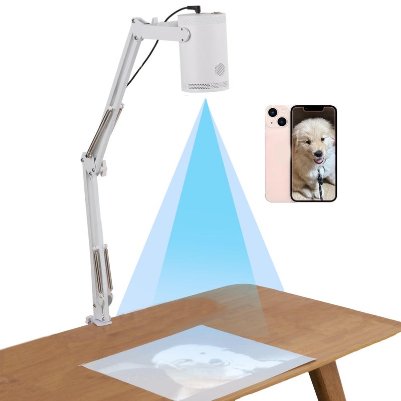 RTSTEC Art Projector for Tracing Drawing Painting,Wireless Projection for Desktop Wall Canva Drawing,Compatible with Iphone Ipad Airplay, USB & HDMI input, Arts & Crafts Sketching Tool for Kids and Beginners - Image 1