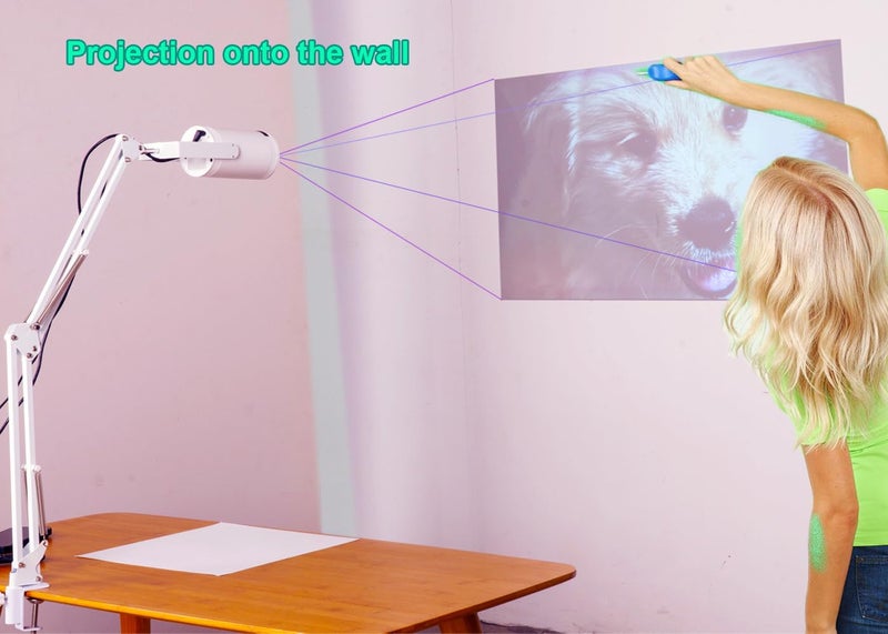 RTSTEC Art Projector for Tracing Drawing Painting,Wireless Projection for Desktop Wall Canva Drawing,Compatible with Iphone Ipad Airplay, USB & HDMI input, Arts & Crafts Sketching Tool for Kids and Beginners - Image 5