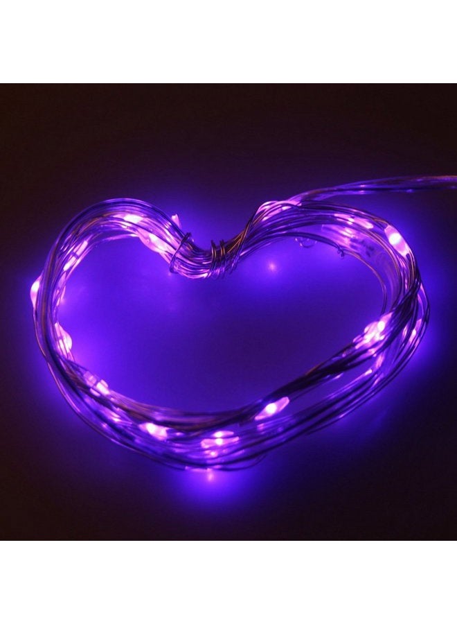 ANJAYLIA LED Fairy String Lights, 16.5Ft/5M 50leds Battery Operated String Lights Party Home Festival Wedding Decorations(Purple) - Image 2