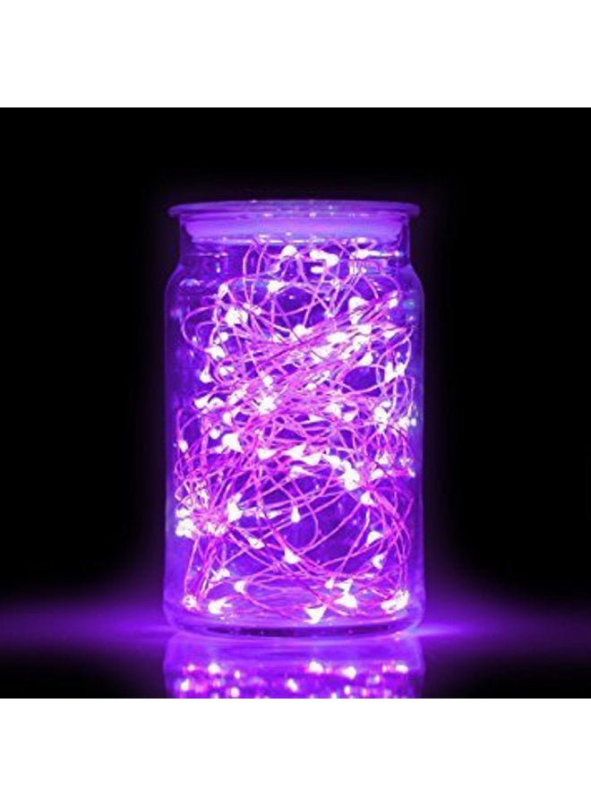 ANJAYLIA LED Fairy String Lights, 16.5Ft/5M 50leds Battery Operated String Lights Party Home Festival Wedding Decorations(Purple) - Image 3