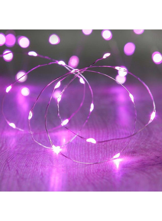 ANJAYLIA LED Fairy String Lights, 16.5Ft/5M 50leds Battery Operated String Lights Party Home Festival Wedding Decorations(Purple) - Image 1