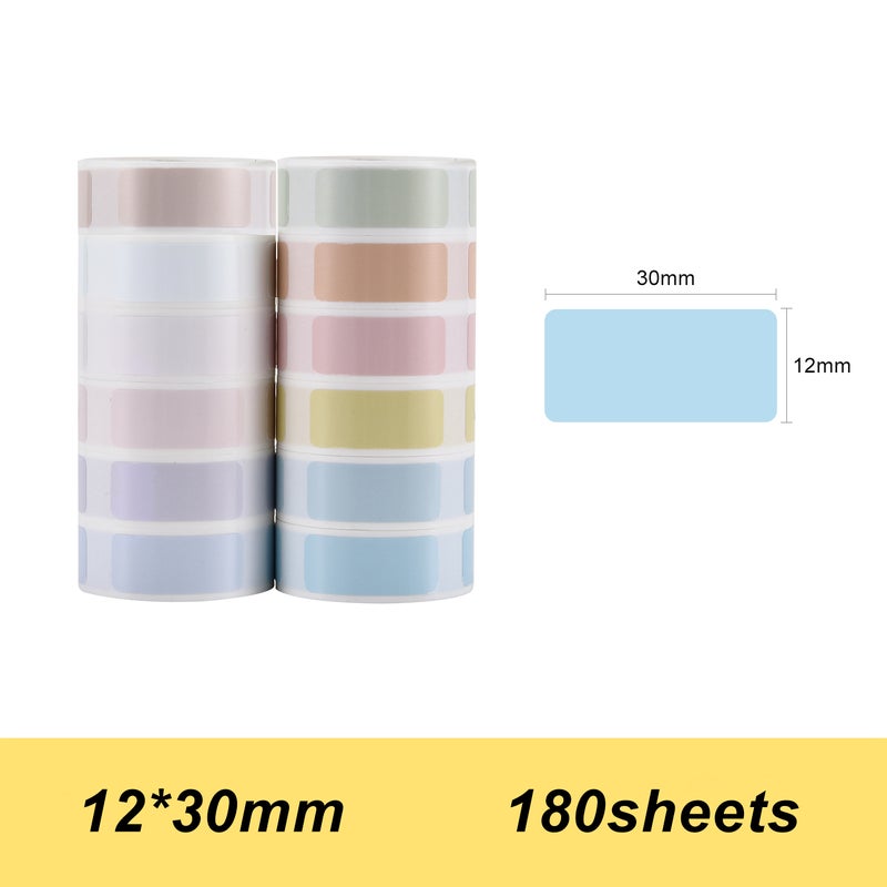 Niimbot 12roll/set Thermal Printing Label Paper Barcode Price Size Name Blank Labels Waterproof Tear 12x30mm 180sheets/roll for Home Organizer Supermarket Store Catering - Image 4