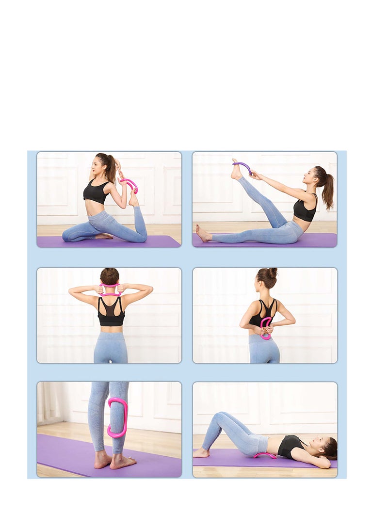 Generic Yoga Ring, Yoga Circle, Lightweight Adjustable Soft Pilates Circles Toning Fitness Great, for Shoulder Back Arm Leg Stretch Neck Massage Upper Back, Leg Exercise for All Ages  - Image 5