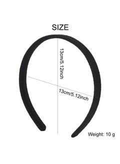 Lawie 20 Pack Women Plain Black Cloth Covered Thin Hard Plastic Headband Base Hairband Elastic Hair Hoop Holder Clasp Tiara Crown Headpiece Accessories Diy  - Image 5
