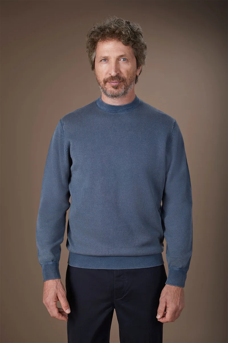 دوبل غانغر Men's crew neck jumper - Steel