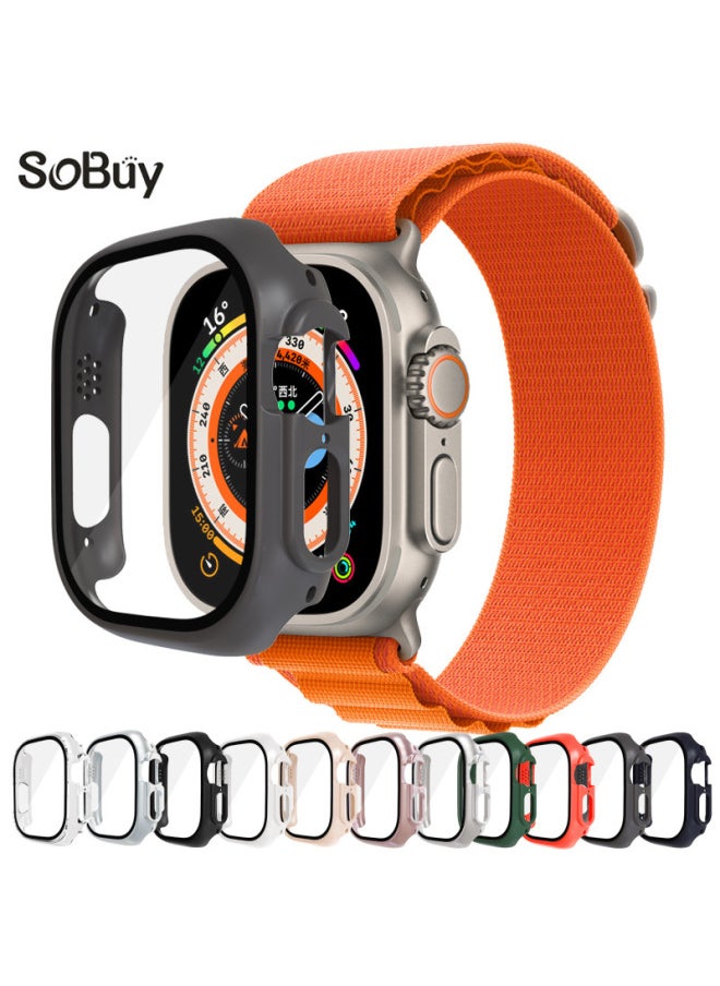 Generic - For Apple Watch 9/ Ultra Matte One-piece Case Apple Watch 10 Case IWatch Case-Color:4# White-Appearance Size:38mm - Image 1