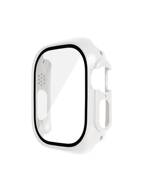 For Apple Watch 9/ Ultra Matte One-piece Case Apple Watch 10 Case IWatch Case-Color:4# White-Appearance Size:38mm