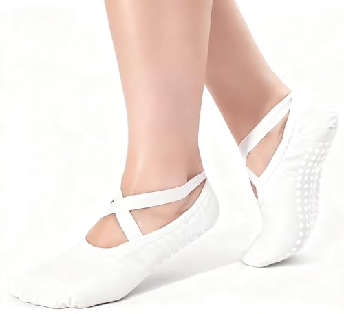 Tergy 6 Pairs Short Yoga Socks with Grip for Women Anti Skid Gripper No Slip Socks for Pilates, Barre, Dance,Yoga (US, Alpha, One Size, Regular, Regular, 6 Pairs White) - Image 4