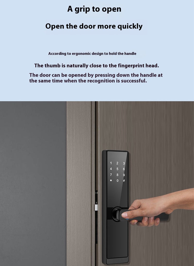 Sharpdo Fingerprint Smart Lock,  Keyless Entry Door Lock, Electronic Smart Lock with tuya APP,  Fringerprint and Key, Password  - Image 2