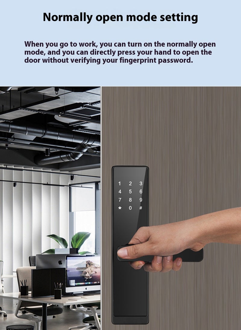 Sharpdo Fingerprint Smart Lock,  Keyless Entry Door Lock, Electronic Smart Lock with tuya APP,  Fringerprint and Key, Password  - Image 3