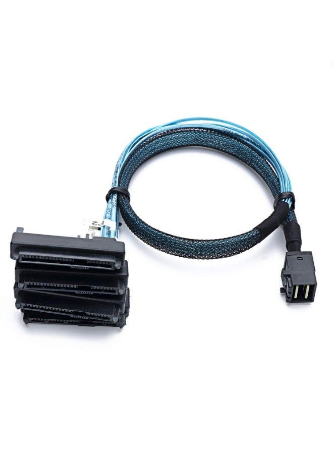igeekwell SFF-8643 Internal Mini SAS HD to (4) 29pin SFF-8482 connectors with SAS 15pin Power Port 12GB/S Cable (1M,1PACK) - Image 5