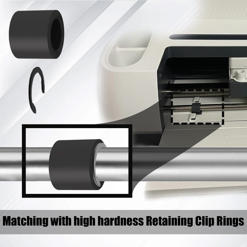 Moalaok 32-Pack Rubber Roller Replacement for Cricut Maker 3/Maker â€“ Complete Maintenance Kit with Anti-Slip Clips, Blades & DIY Repair Accessories - Image 3