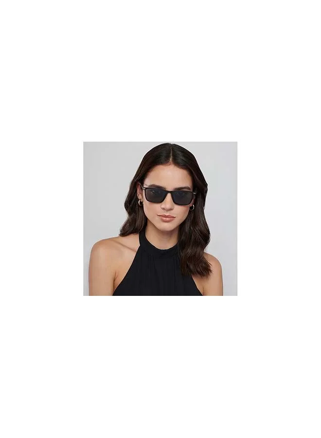 فينسينت تشيس نظارة شمسية بإطار Wayfarer كامل، مستقطبة وحماية من الأشعة فوق البنفسجية، LA S13159 - 54 مم - أسود