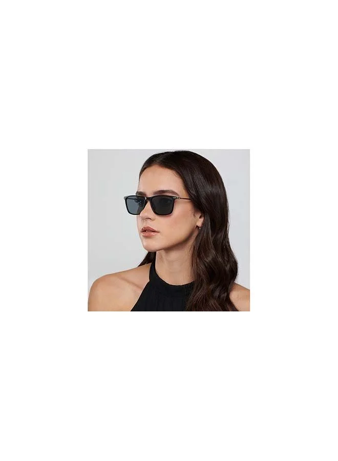 فينسينت تشيس نظارة شمسية بإطار Wayfarer كامل، مستقطبة وحماية من الأشعة فوق البنفسجية، LA S13159 - 54 مم - أسود