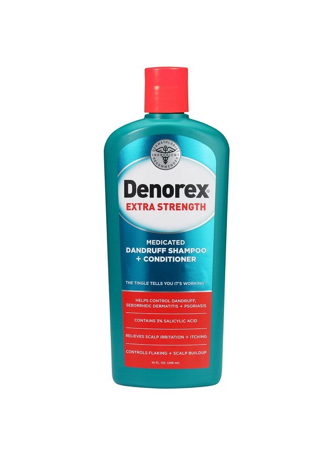 Denorex Extra Strength Anti Dandruff Shampoo & Conditioner Treatment, 3% Salicylic Acid Helps Relieve Moderate Symptoms Of Dandruff, Seborrheic Dermatitis & Psoriasis, 10Oz - Image 1