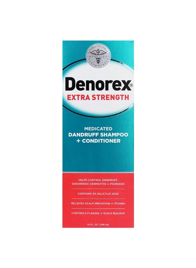 Denorex Extra Strength Anti Dandruff Shampoo & Conditioner Treatment, 3% Salicylic Acid Helps Relieve Moderate Symptoms Of Dandruff, Seborrheic Dermatitis & Psoriasis, 10Oz - Image 3